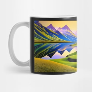 Psychedelic Mountain Landscape Mug